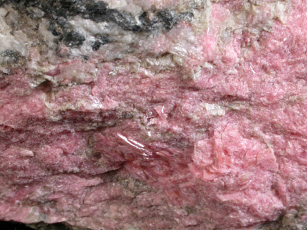 Rhodonite with Calcite from Sterling Mine, Ogdensburg, Sterling Hill, Sussex County, New Jersey