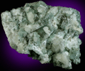 Datolite on Prehnite with Laumontite, Chamosite from Prospect Park Quarry, Prospect Park, Passaic County, New Jersey