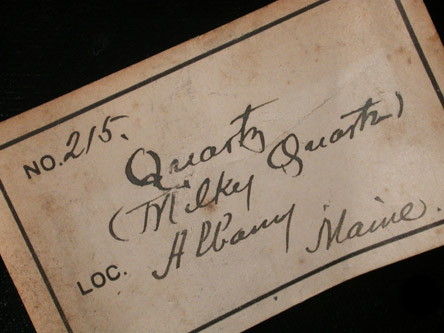 Quartz var. Milky from Albany, Oxford County, Maine