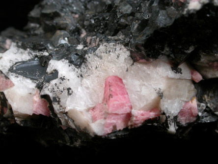 Rhodonite with Franklinite from Franklin Mining District, Sussex County, New Jersey (Type Locality for Franklinite)