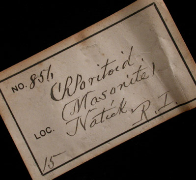 Chloritoid var. Masonite from Natick, Kent County, Rhode Island