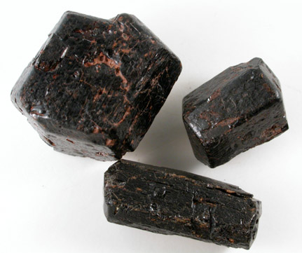 Hornblende (3 crystals) from Edenville, Orange County, New York