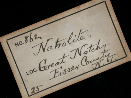 Natrolite on Datolite from Great Notch, Essex County, New Jersey