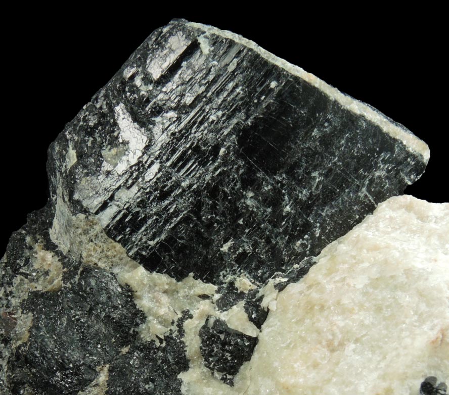 Schorl Tourmaline from Harlem Meer, in the northeast corner of Central Park, New York City, New York County, New York