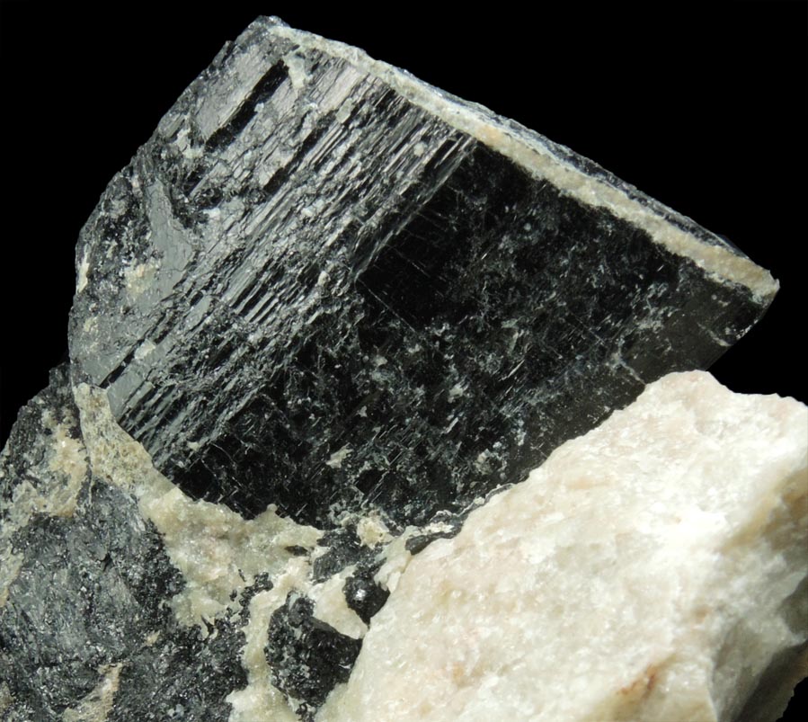 Schorl Tourmaline from Harlem Meer, in the northeast corner of Central Park, New York City, New York County, New York