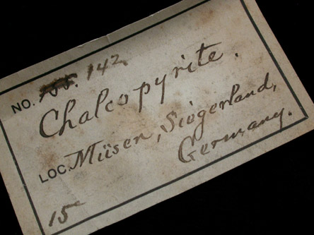 Chalcopyrite from Musen, Siegerland, Germany
