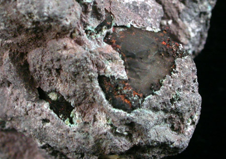 Copper in Basalt from Ahmeek, Keweenaw Peninsula Copper District, Michigan