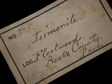Hematite var. Limonitic Turgite from Fleetwood, Berks County, Pennsylvania
