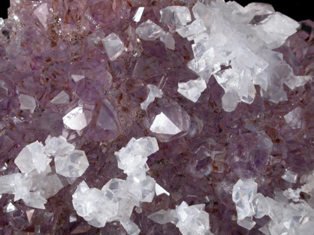 Quartz var. Amethyst with Calcite from Rio Grande do Sul, Brazil