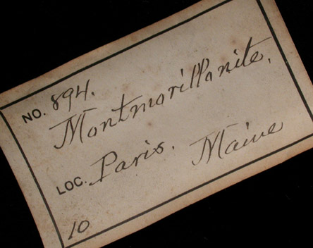 Montmorillonite from Paris, Oxford County, Maine