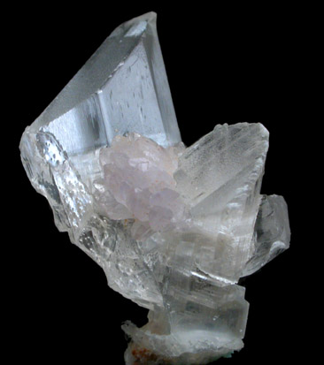 Creedite on Gypsum var. Selenite from Santa Eulalia District, Aquiles Serdn, Chihuahua, Mexico