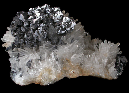 Galena on Quartz from Madan District, Rhodope Mountains, Bulgaria