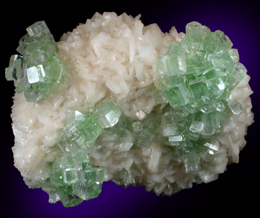 Apophyllite on Stilbite from Momin Akhada, near Rahuri, 50 km north of Ahmednagar, Maharashtra, India (Type Locality for Collected ca. 2001)