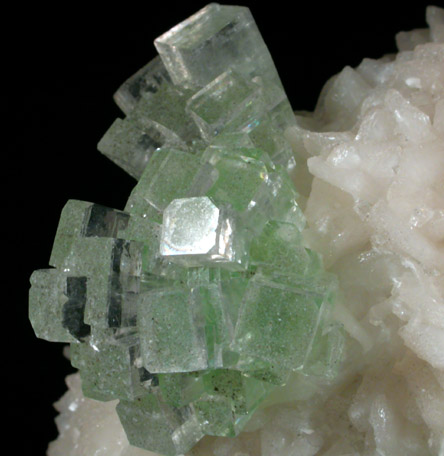 Apophyllite on Stilbite from Momin Akhada, near Rahuri, 50 km north of Ahmednagar, Maharashtra, India (Type Locality for Collected ca. 2001)