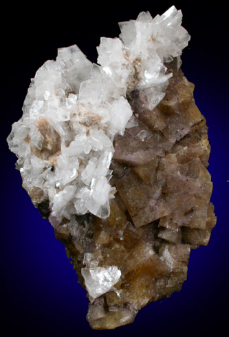 Barite on Fluorite from Minerva #1 Mine, Cave-in-Rock District, Hardin County, Illinois