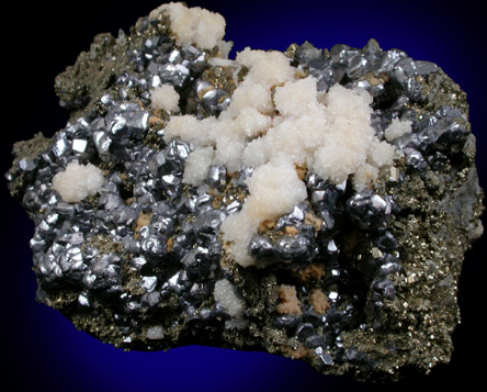 Galena, Pyrite, Calcite from Naica District, Saucillo, Chihuahua, Mexico