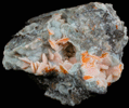 Wulfenite with druzy Quartz on Hemimorphite from Finch Mine (Barking Spider Mine), north of Hayden, Banner District, Gila County, Arizona