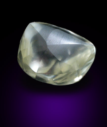 Diamond (1.63 carat yellow crystal) from Koffiefontein Mine, Free State (formerly Orange Free State), South Africa