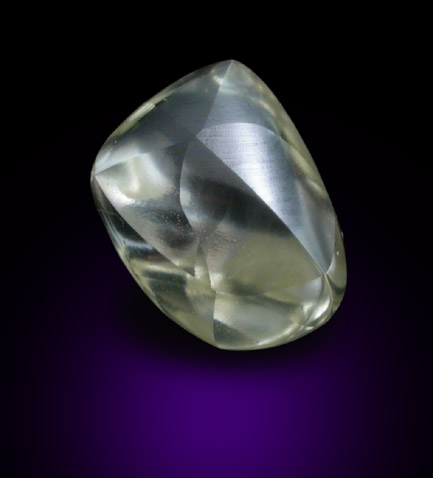 Diamond (1.63 carat yellow crystal) from Koffiefontein Mine, Free State (formerly Orange Free State), South Africa