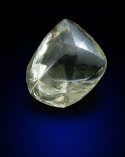 Diamond (1.30 carat yellow crystal) from Koffiefontein Mine, Free State (formerly Orange Free State), South Africa