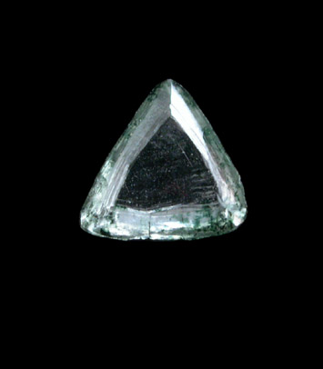 Diamond (0.23 carat green macle, twinned crystal) from Guaniamo, Bolivar Province, Venezuela