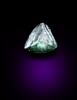 Diamond (0.08 carat green macle, twinned crystal) from Guaniamo, Bolivar Province, Venezuela
