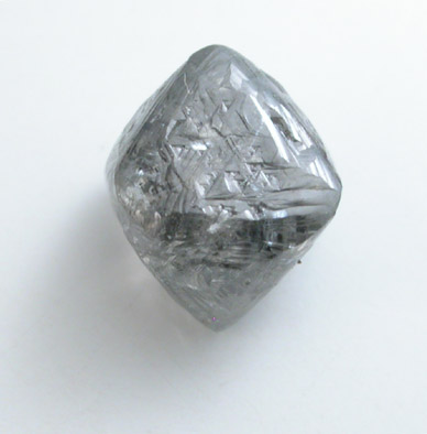Diamond (1.65 carat gray octahedral crystal) from Mirny, Republic of Sakha (Yakutia), Siberia, Russia