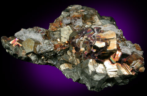 Pyrite with Quartz from Butte Mining District, Summit Valley, Silver Bow County, Montana