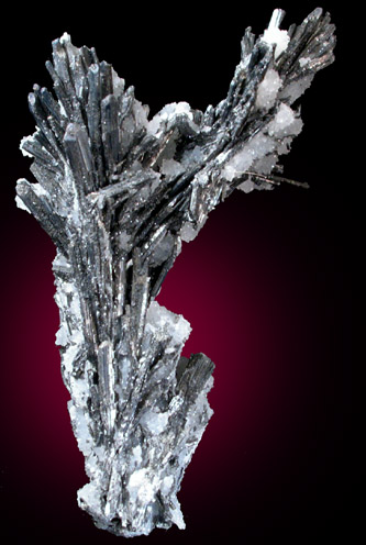 Stibnite and Quartz from Xikuangshan, 12 km northeast of Lengshuijiang, Hunan Province, China