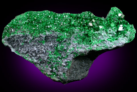 Uvarovite Garnet from Saranovskoye Mine, Sarany, Permskaya Oblast', Ural Mountains, Russia (Type Locality for Uvarovite)