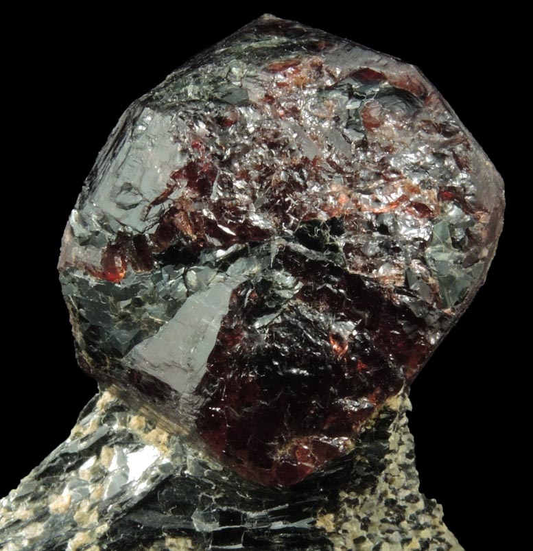 Almandine Garnet from 26th Street at Sixth Avenue Subway Excavation, Manhattan Island, New York City, New York County, New York