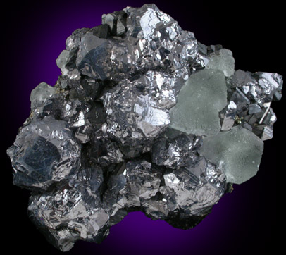 Galena with Fluorite from Naica District, Saucillo, Chihuahua, Mexico