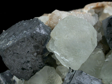 Fluorite on Galena from Frazer's Hush Mine, 260 Level, Rookhope, Weardale, County Durham, England