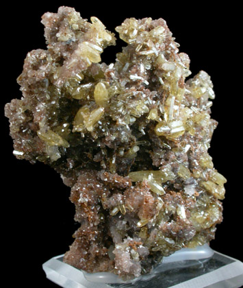 Mimetite on Smithsonite from Tsumeb Mine, Otavi-Bergland District, Oshikoto, Namibia