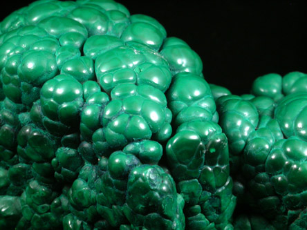 Malachite from Kolwezi Mining District, 240 km WNW of  Lubumbashi, Katanga Copperbelt, Lualaba Province, Democratic Republic of the Congo