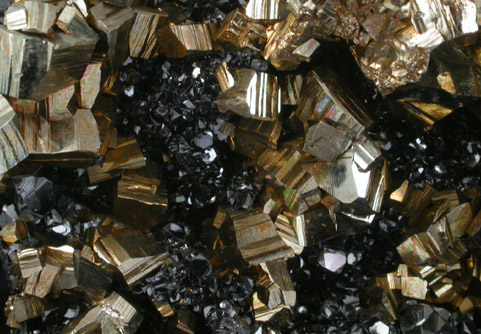 Pyrite and Sphalerite from Eagle Mine, Gilman District, Eagle County, Colorado