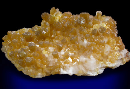 Mimetite on Calcite from Inglaterra Mine, Aquiles Serdn, Chihuahua, Mexico