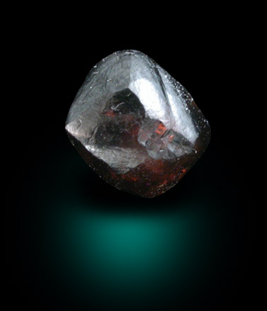 Diamond (1.34 carat brown complex crystal) from Gauteng Province, South Africa