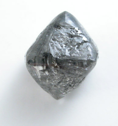 Diamond (1.61 carat gray octahedral crystal) from Mirny, Republic of Sakha (Yakutia), Siberia, Russia