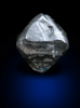Diamond (1.41 carat gray octahedral crystal) from Mirny, Republic of Sakha (Yakutia), Siberia, Russia