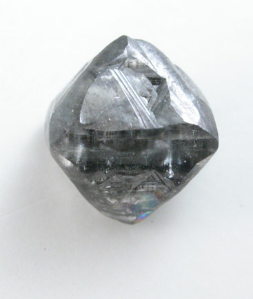 Diamond (1.41 carat gray octahedral crystal) from Mirny, Republic of Sakha (Yakutia), Siberia, Russia