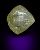 Diamond (0.90 carat yellow dodecahedral crystal) from Diamantino, Mato Grosso, Brazil