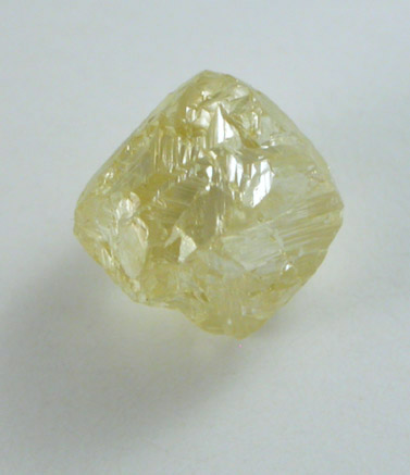 Diamond (0.90 carat yellow dodecahedral crystal) from Diamantino, Mato Grosso, Brazil