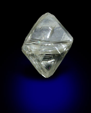 Diamond (1.06 carat yellow octahedral crystal) from Koffiefontein Mine, Free State (formerly Orange Free State), South Africa