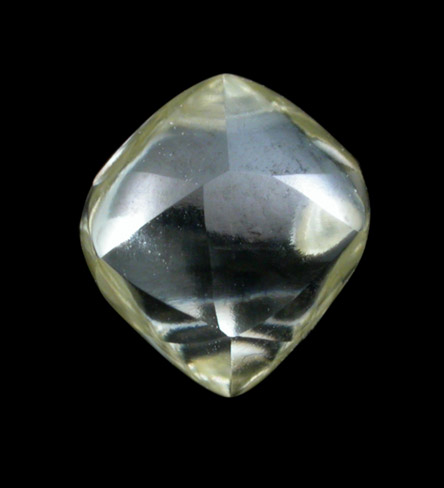 Diamond (1.50 carat gem-grade yellow octahedral crystal) from Koffiefontein Mine, Free State (formerly Orange Free State), South Africa