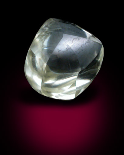 Diamond (1.47 carat gem-grade yellow trisoctahedral crystal) from Koffiefontein Mine, Free State (formerly Orange Free State), South Africa