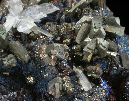 Sphalerite, Marcasite, Gypsum from Tri-State Lead-Zinc Mining District, near Joplin, Jasper County, Missouri