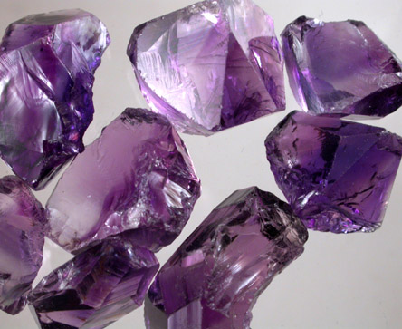 Quartz var. Amethyst (48.0 grams of facet-grade rough) from Zambia