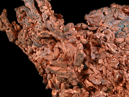 Copper (crystallized) from Ray Mine, Mineral Creek District, Pinal County, Arizona