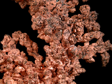 Copper (crystallized) from Ray Mine, Mineral Creek District, Pinal County, Arizona